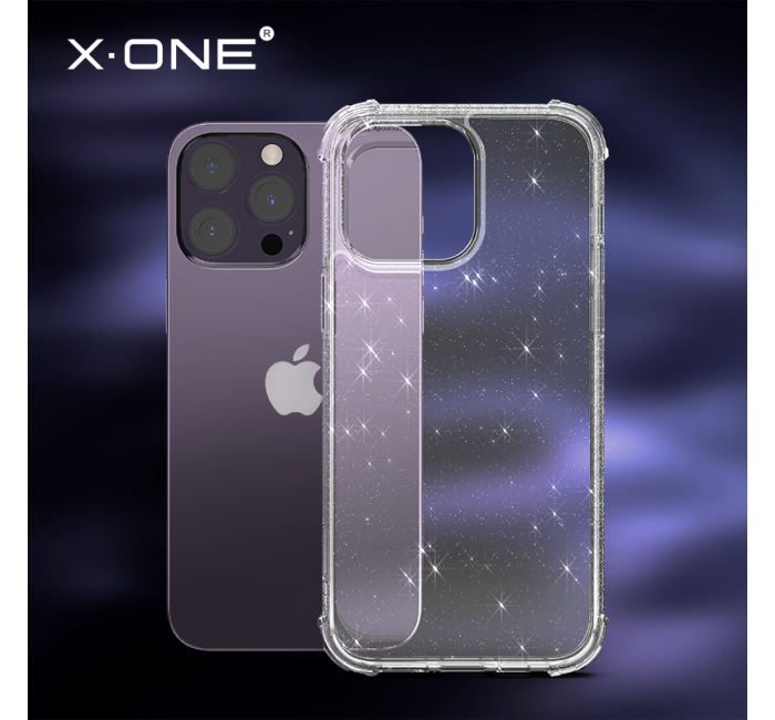 iPhone 14 四角防摔氣囊鏡頭保護(hù)殼星空閃粉